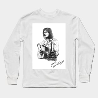 Ralph Mctell Folk Original Ink Drawing Print Long Sleeve T-Shirt